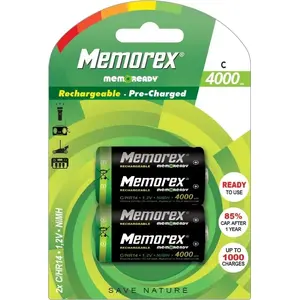 Аккумулятор MEMOREX C (R14) 4000 мА·ч, комплект 2 шт.