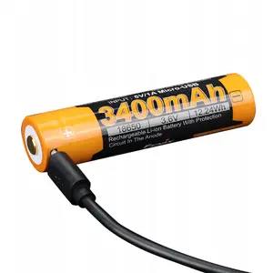 Uzlādējams 18650 Li-ion akumulators No name ARB-L18U 3400 mAh 3,6 V ar USB (039-568)