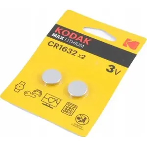 Battery pack Kodak CR1632 lithium coin cell 3V — 2 pieces