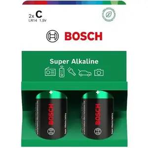 Батарейки GP 2 шт. C (LR14) Super Alkaline — модель 36749, одноразовые элементы C