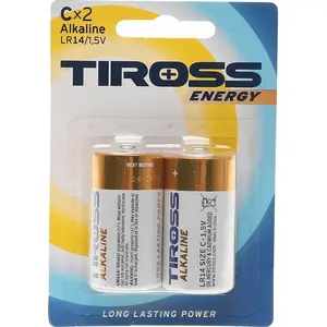 Battery pack Tiross TS-LR14-2BP — Tiross LR14 (C) size, 2 pieces