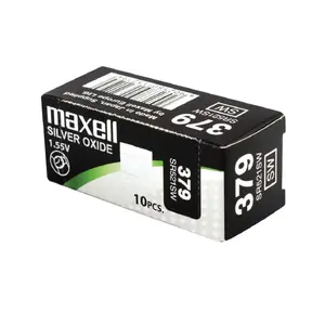 Mājas pogbaterija MAXELL SR521SW (sudraba oksīda) — augstums 2.15 mm, diametrs 5.8 mm