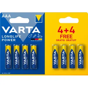Single-use alkaline battery Varta 04903 AAA (LR03) — 44.5 mm, 11.4 g, cylindrical