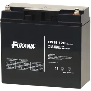 Akumulators FUKAWA FW 18-12 U — 12V 18Ah, terminālis M5, kalpošanas laiks 5 gadi