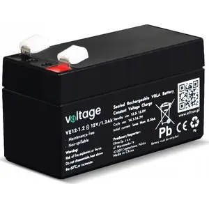 Sealed AGM Rechargeable Battery voltage VE12-1.2 12V 1.2Ah