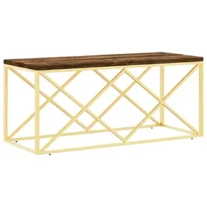 End table Nitecore VidaXL 349966, gold frame, 1100×450×450 mm