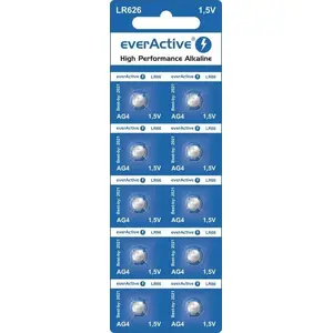 Battery everActive LR66 (AG4) — pack of 10 alkaline button cells, 1.5V