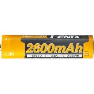 Uzlādējams litija jonu akumulators Fenix MR18650 2600mAh 3,7V, 1 gab.