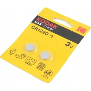 Battery Kodak CR1220 coin cell, 3V, pack of 2