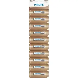 Alkalīna AAA baterijas Philips 10 gab. (LR03/AAA) — Philips 31399