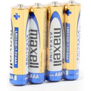 Battery MAXELL AAA (R03) — pack of 4 alkaline AAA cells