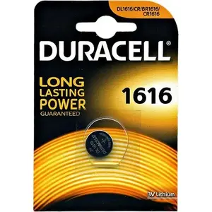 Battery Duracell CR1616 coin cell 3V lithium, single pack