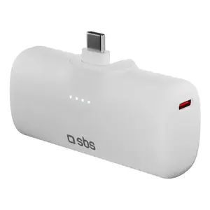Power bank SBS Mobile TEBB5000PLUGWGRS 5000 mAh, USB-C input/output, White
