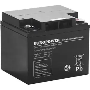 europower AGM rechargeable battery EPS 12V 42Ah (long life 8–12 years)