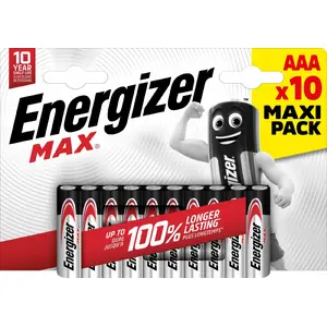 Baterijas Energizer AAA (R03) 10 gab. — sārmainās šūnas