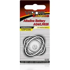 Poga šūnu baterija VIPOW BAT0184 (AG4) — 1 gab., 1.5 V