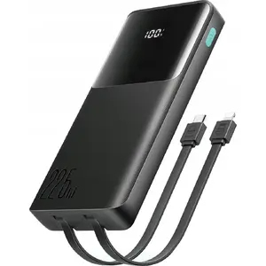 Пауэрбанк Joyroom JR-PBF19 22.5W 10000mAh с встроенными кабелями USB-C и Lightning, черный