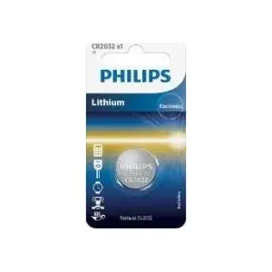 Akumulators Philips CR2032 monētas tipa 3V — blisterī, 1 gab.