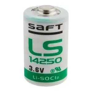 Litija sērijas baterija SAFT 14250 — viena šūna, 3,6 V, cilindriska