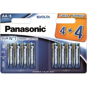 Battery AA Panasonic LR06/4+4BP — pack of 8 alkaline AA (R6) cells