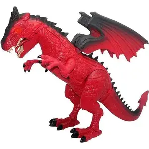 Bateriju darbināms staigājošs pūķis Hedo Mighty Megasaur 30 cm - animatroniskā rotaļlieta