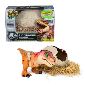 Интерактивный динозавр с яйцом Spinmaster Jurassic World Primal Hatch — разноцветный, 100+ звуков и реакций, 5+ лет