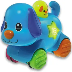 Игрушка «Нажми и поехал» собачка Smily Play GXP-711681 синяя — фигурка с механикой перемещения