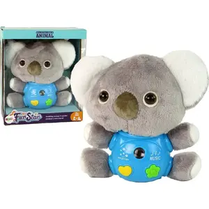 Интерактивная игрушка-проектор коала LEANToys модель 15367, с звуком, серый