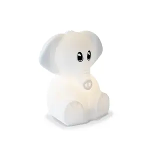 Настольный ночник KIDYWOLF Elephant белый LED, многоцветный, на батарейке/USB, для детей от 2 лет