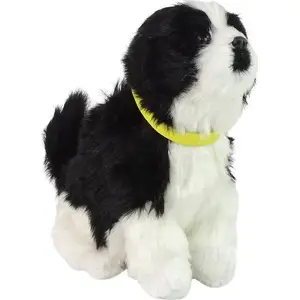 Plīša interaktīvs kucēns LEANToys Border Collie — skaņa un astes kustība