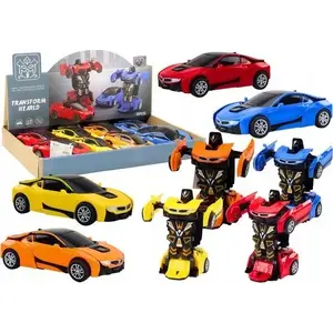 Rotaļlietu robots-auto LEANToys Auto-Robot 2in1 — pārvēršams robots un transportlīdzeklis, 4 krāsas