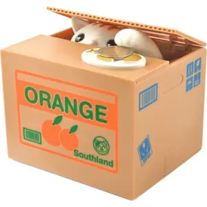 Battery piggy bank Iso Trade cat 22468 – decorative coin bank shaped like a cat