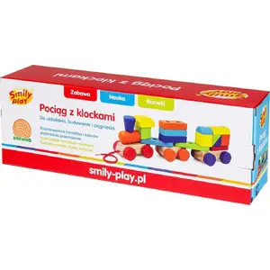 Koka vilciens ar būvēšanas klučiem Smily Play AC7621AN01 no Smily Play