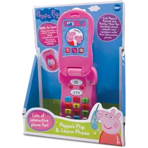 Bērnu rotaļu tālrunis peppa pig PEPPA FLIP AND LEARN PHONE DK SE NO FI