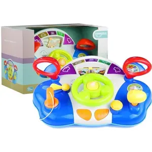 Детский интерактивный руль LEANToys модель 3402 с звуковой панелью — игровой автомобильный руль
