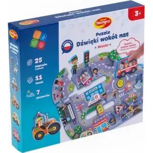 Jigsaw Puzzle Dumel – Dźwięki Wokół Nas: Miasto, children's sound puzzle by Dumel