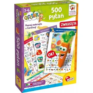 Обучающая викторина Lisciani Carotina — 500 вопросов о животных (польская версия)