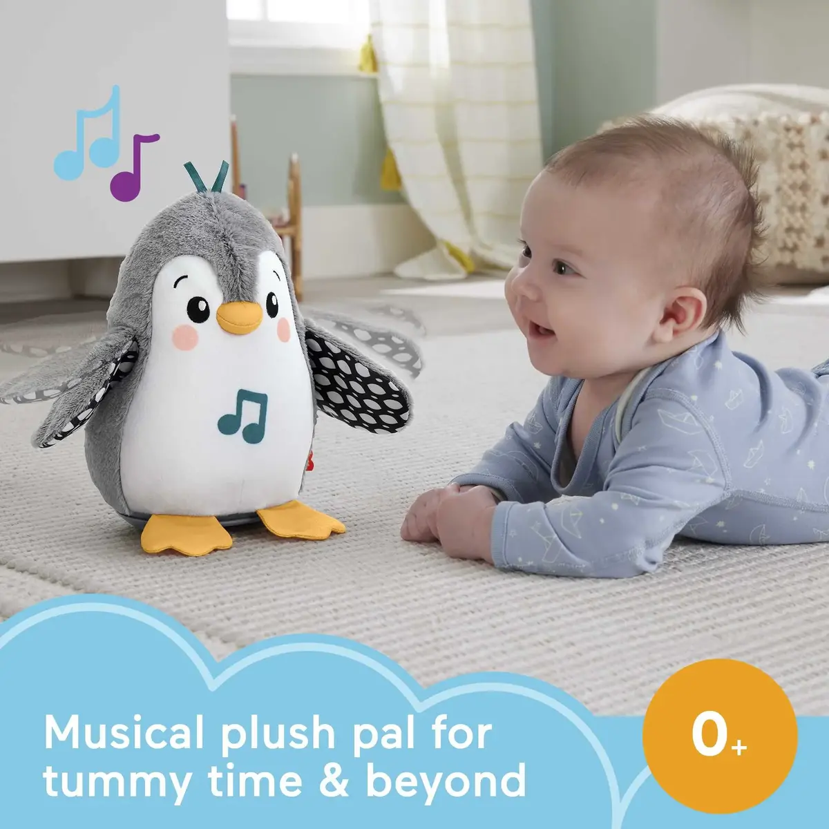 MATTEL Flap & Wobble Penguin — мягкая игрушка для животика Photo 7