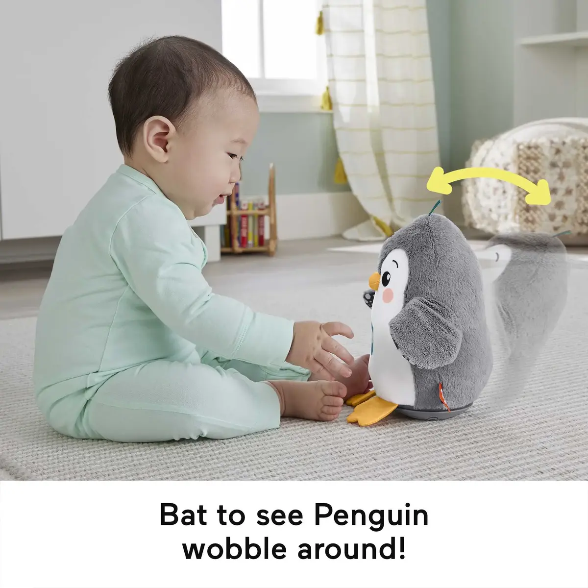 MATTEL Flap & Wobble Penguin — мягкая игрушка для животика Photo 9