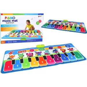 Interaktīvais mūzikas paklājs LEANToys modelis 17953 — izglītojošs deju paklājs ar skaņu un instrumentiem