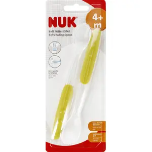 Barošanas karotīšu komplekts Nuk 2 gab. mīkstai pārtikai no 4 mēnešiem zaļas (MPN 10255065)