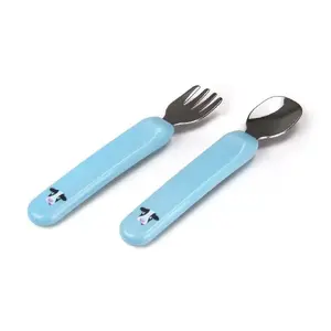 Bērnu karotīte un dakšiņa Homla Kidsme Aquamarine, no 6 mēn., modelis 140301 AQ