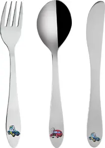 Children's cutlery set ORION 3-piece, stainless steel, child-sized spoon and fork