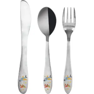Children's Cutlery Set ORION 3-piece silver — fork, spoon, knife