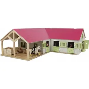 Wooden Stable Playset Hipo Stajnia drewniana by Hipo