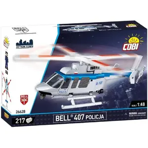 Toy Helicopter Cobi Action Town Bell 407 Policja — construction set model