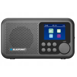 No name radio clock model RTV-BL-RA10-62 — DAB+/FM with Bluetooth, rechargeable battery, clock and alarm, black