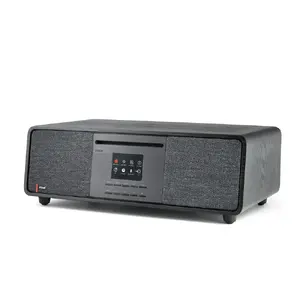 Personīgā radio PINELL SUPERSOUND 701 — analogais un digitālais uztvērējs DAB+/FM, 7,62 cm skaļrunis, Wi‑Fi (802.11b/g/n), melns, alumīnijs/koks