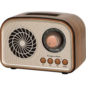 Portable Analog Solar Radio Kruger & Matz KM0834 — AM/FM, Solar-Powered