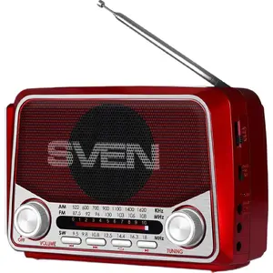 Portable radio SVEN SRP-525 — compact portable radio receiver, battery or mains powered